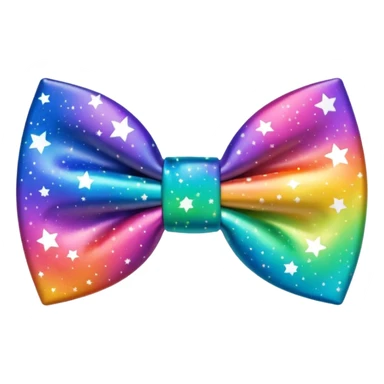 Rainbow starry galaxy bowtie sticker