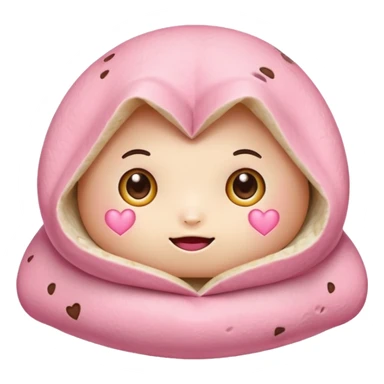 pink hearts burrito valentine hearteyes face cute kawaii niche  sticker