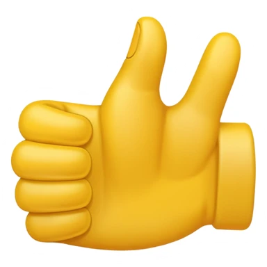 Thumbs up emoji but the thumb is tiny sticker