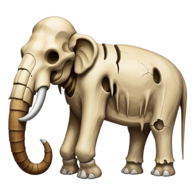skeleton of a mammoth sticker