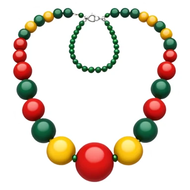green red yellow necklace beads sticker