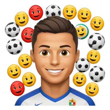 Cristiano Ronaldo football emojis sticker