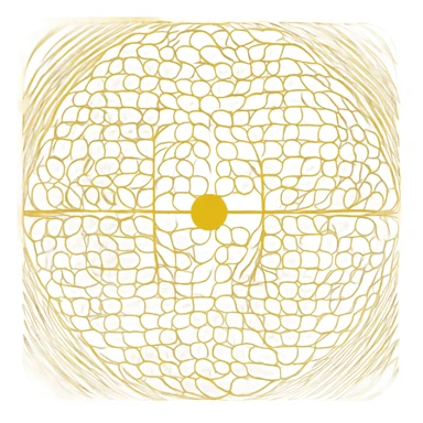 two overlapping circles in a rich yellow color (#FFD700). The circles should be identical in size and overlap by about 30-40% in the center, creating a vesica piscis shape. The design should be clean and minimal with a solid fill sticker
