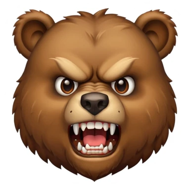 Angry bear head sticker
