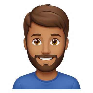 27 year old man, brown hair, beard sticker