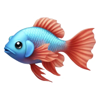 Cute beta fish sticker
