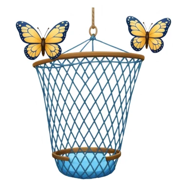 a net for catching butterflies sticker