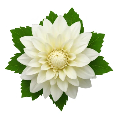 White dahlia flower sticker