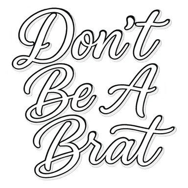 Enhance the text to make it pop for Discord by adding a bold white outline, a subtle dark drop shadow, and increasing contrast for readability at small sizes and on dark backgrounds. Keep the transparent background. sticker