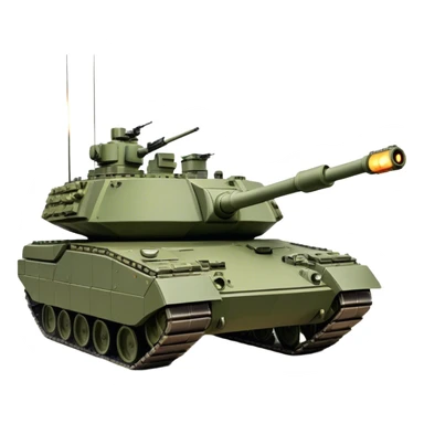 Challenger 2 (2018) – Cinematic-realistic Challenger 2 tank, its massive olive-drab frame pushing through a battlefield covered in thick fog. The powerful rifled gun steadies on a distant target, while its heavy Chobham armor deflects small arms fire, the battlefield illuminated by the glow of flares overhead. sticker