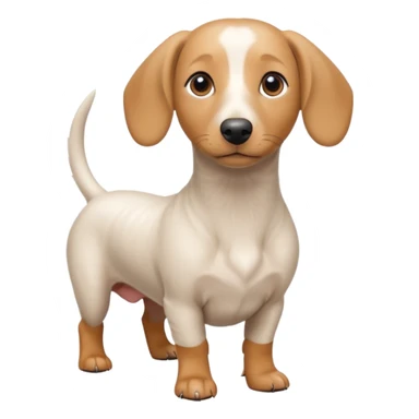 White dachshund sticker