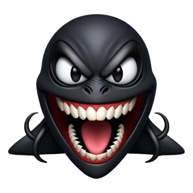 pyramide noir avec sourire de venom sticker