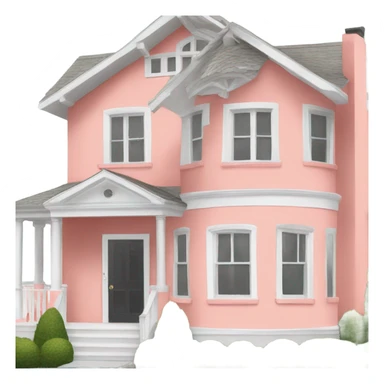 Coraline pink house with white trim  sticker