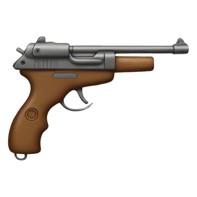 Gun with a bow sticker