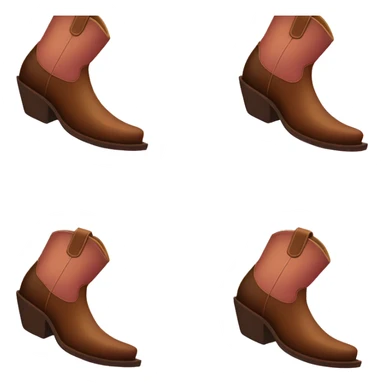 Light pink and brown cowboy boots sticker