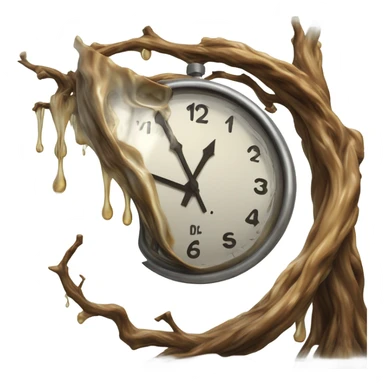 salvador dali melted clock sticker