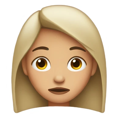 Annoyed girl covering her forehead sticker