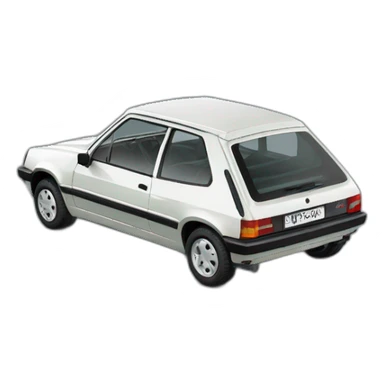peugeot 205 griffe vert sticker
