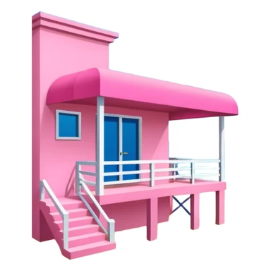Matisse style pink SPAM art Miami beach landscape sticker