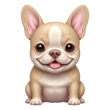 lilac french bulldog smiling sticker