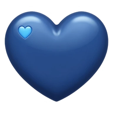 Navy blue heart emoji sticker