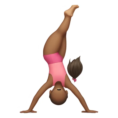 Girl doing a handstand with one hand also a split sticker