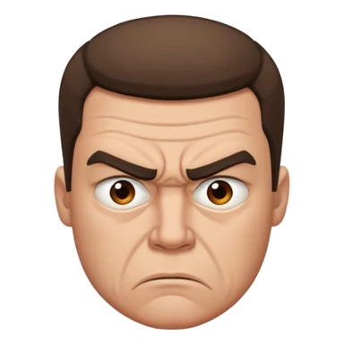 man annoyed with a man sticker