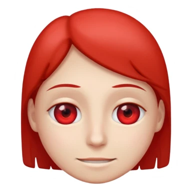 Red eyes smiling looking tired  sticker