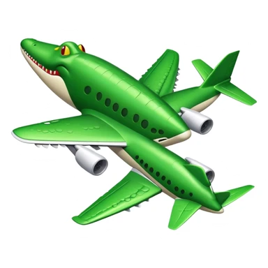 Un avión con cabeza de cocodrilo  sticker