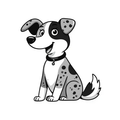 Merle border collie dog sitting sticker