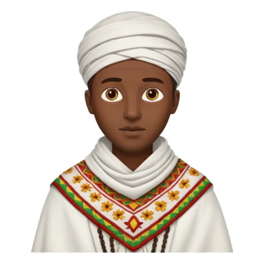 Ethiopian man in traditional clothing sticker