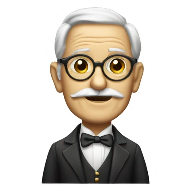 old rich man with monocle sticker