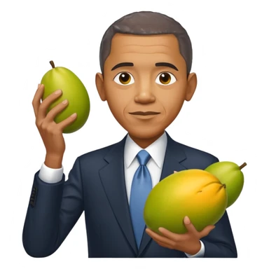 Barack obama holding mangoes sticker