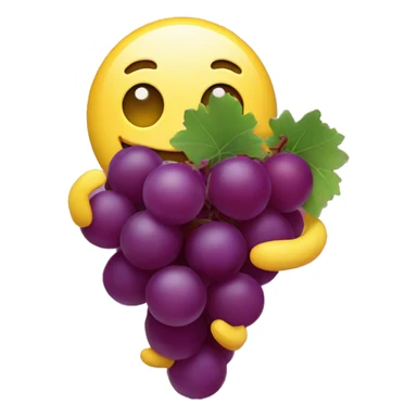 Snapchat logo with a bunch on grapes in its hand sticker