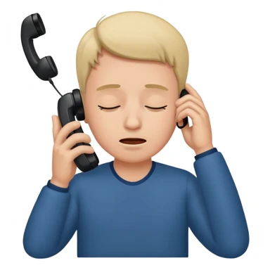 Falling asleep on the phone sticker