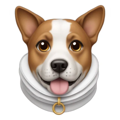 dog with a Elizabethan collar around neck sticker