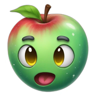 Strange planet Apple + sticker