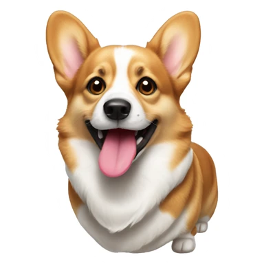 Corgi with tongue  sticker