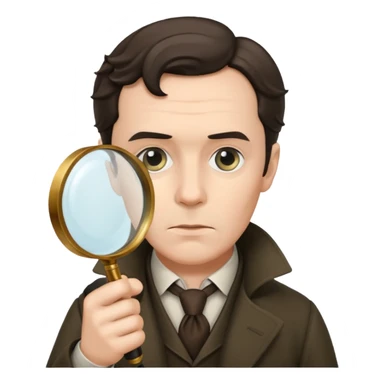 sherlock holmesholding magnifying glass sticker