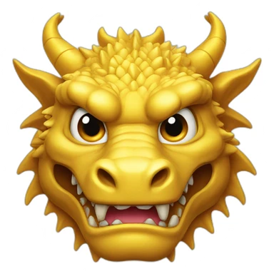 Full golden dragon face sticker