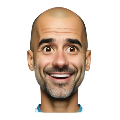 pep guardiola riendo sticker