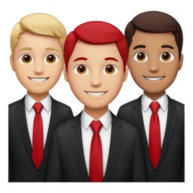 people with only red tie no suit sticker