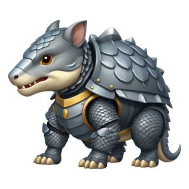 armored animal sticker