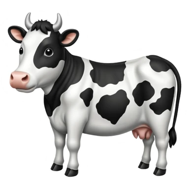 Cow print pattern horseshoe sticker