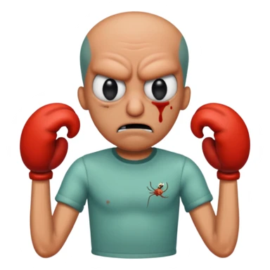 Squidward getting beat up by me Krabs  sticker