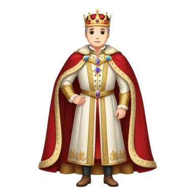 Full body of Francisco I, royal king standing in royal attire with crown and cape sticker