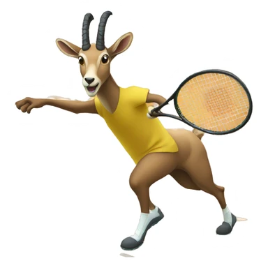 Chamois playing tennis sticker