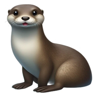 Loutre sur canard sticker