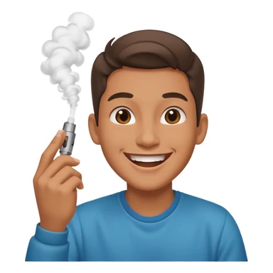 Vape dancing like a kid and happy sticker