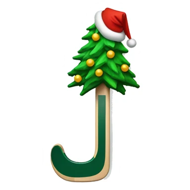 Hockey Stick under Christmas tree sticker